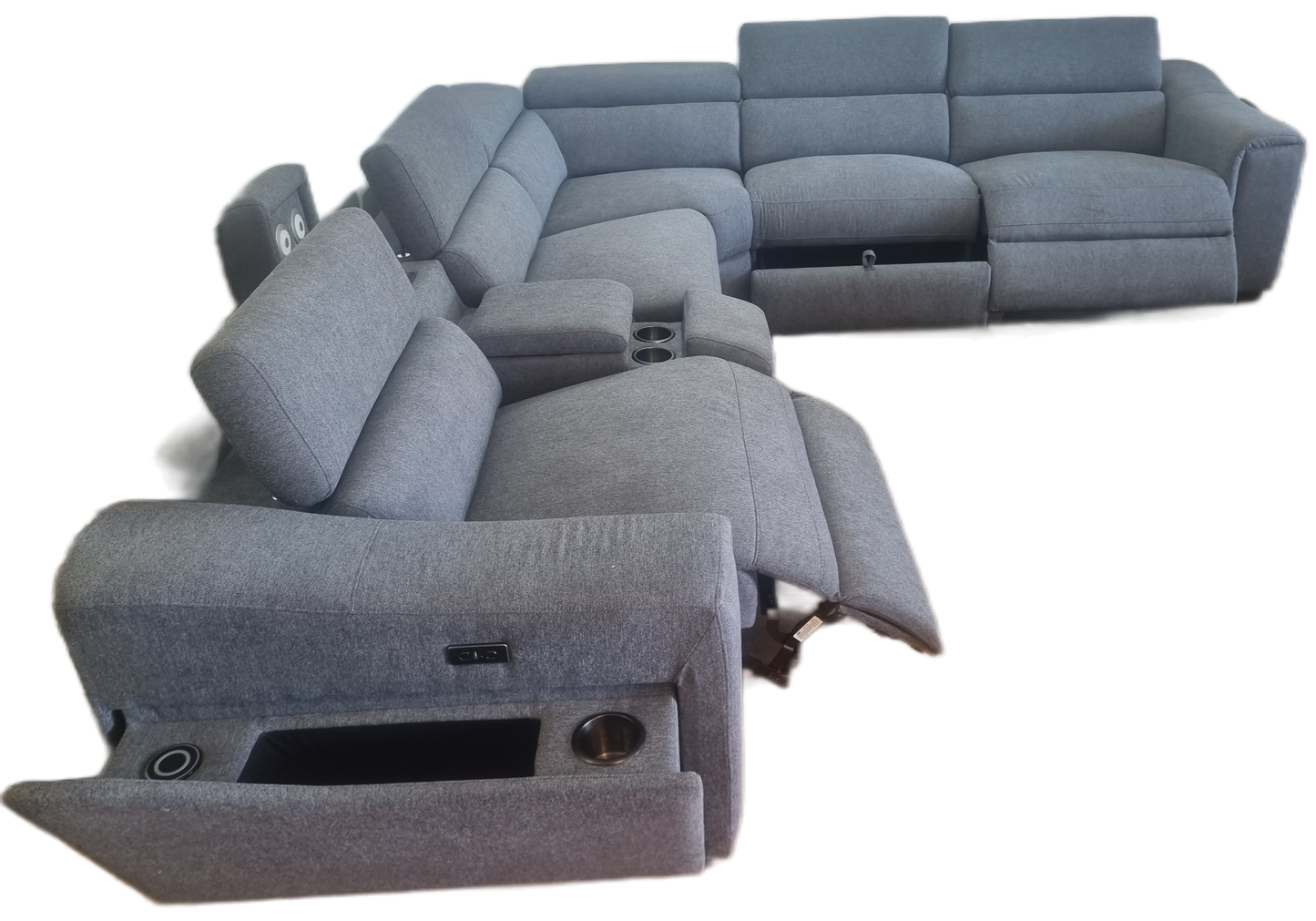 Modular Electric Recliner with storage, chargers and adjustable head rest "The Everest"