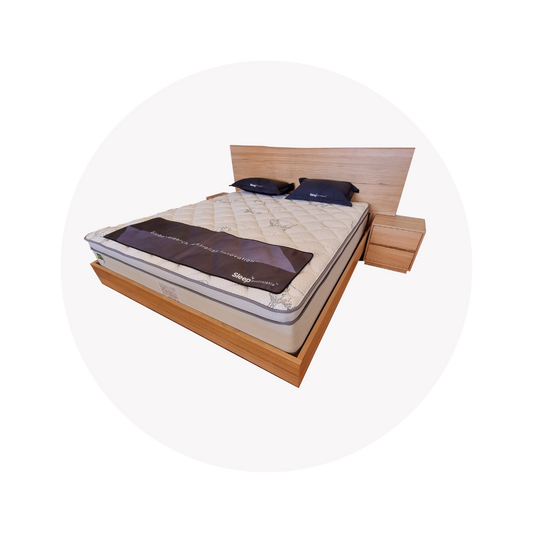 Porter Natural Live Edge Messmate bedhead and base King Size