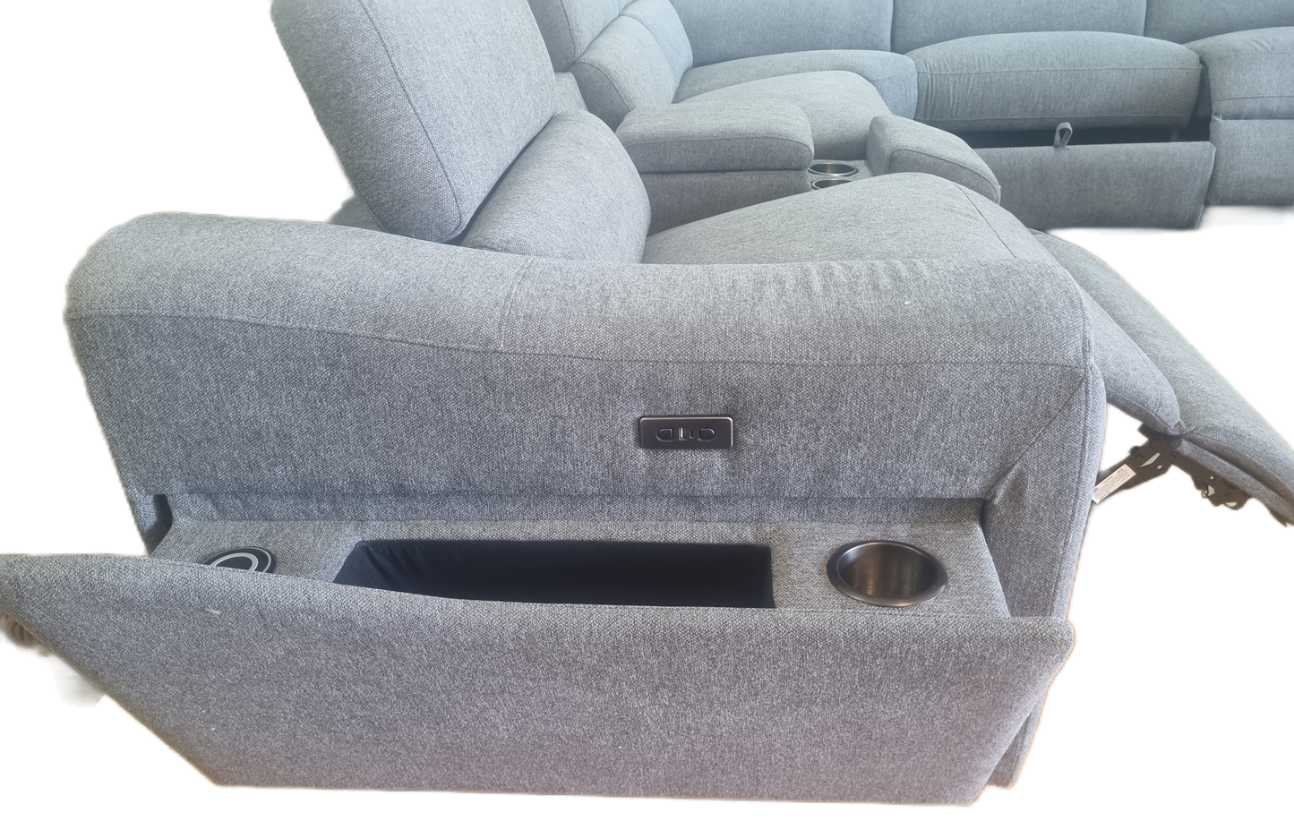 Modular Electric Recliner with storage, chargers and adjustable head rest "The Everest"